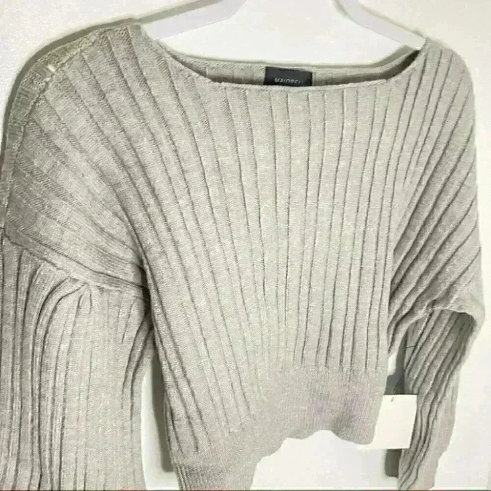NWT Majorelle Saralyn Cropped Light Gray Sweater